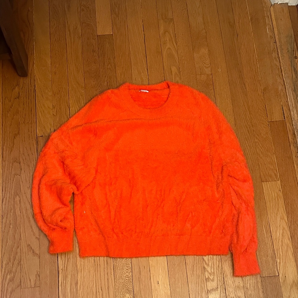 Aerie Bold Orange Fuzzy Sweater